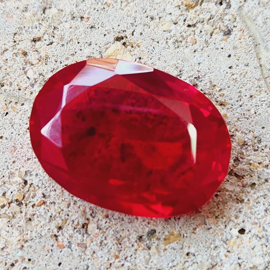 82.00Ct Natural Mozambique Red Ruby Oval Cut Certified Loose Gemstone