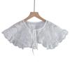False Collar Dickey Collar Embroidery Collar Venise Lace Up Neckline Easy To Wear Detachable Collar Women
