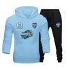 Jogging Tracksuit Football Marseille Unisex Child Sky Blue Navy - - Blue