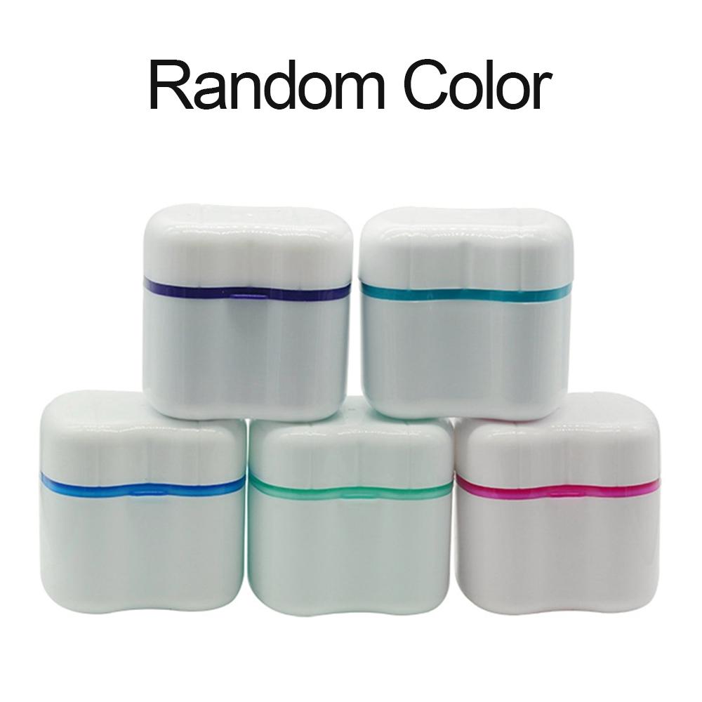Denture Bath Box Case Dental False Teeth Cleaning Container Rinsing Basket Retainer Appliance Holder Tray