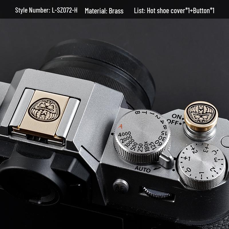 Hot Shoe Cover & Shutter Button Cap for Fujifilm XT50, X100VI, XT30 II, XM5, Nikon ZF Cameras