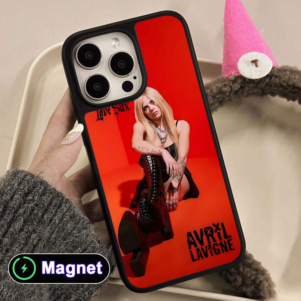 Матовая поверхность Avril Lavigne Чехол для мобильного телефона Magsafe для iPhone 17 16 15 14 13 12 11 Air Pro Max Plus Цветная крышка