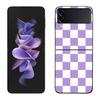 Retro Classic Chess Board Grid Phone Case For Samsung Z Flip 7 6 5G Galaxy Z Flip 5 4 3 Black Hard Cell Cover Luxury PC Shell C