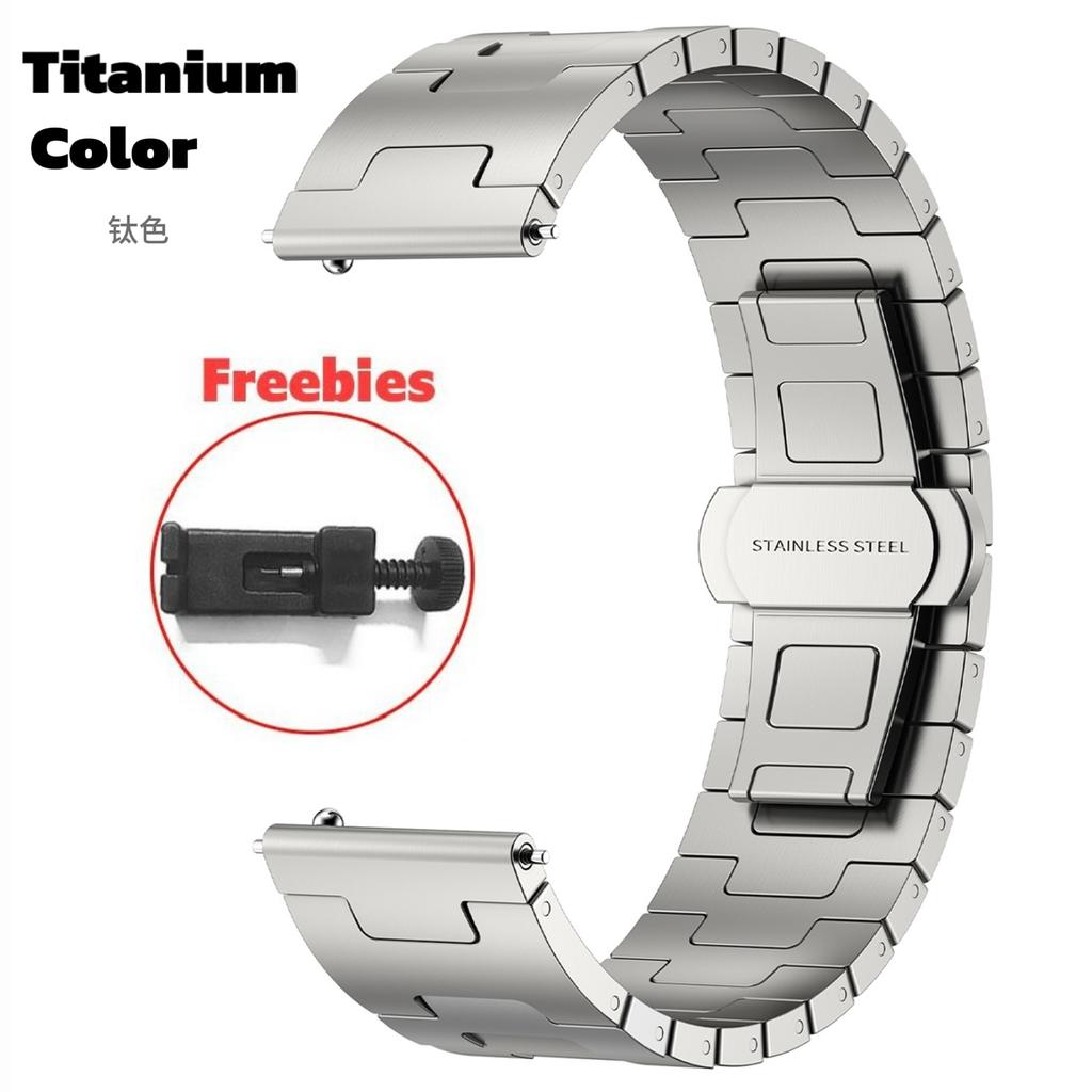 22 мм роскошный титановый ремешок для Samsung Galaxy Gear S3 STitanium сплав ремешок металлический браслет для Huawei GT5 5Pro 4 3 2e 46MM Correa