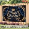 Birthday Party Banner, Elaborate Polyester Backdrop Wall Decor for Celebration