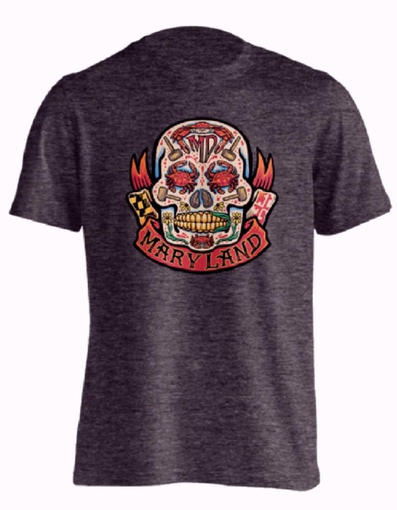Maryland Crab Skull Short Sleeve T-Shirt NEW Fast Free Ship Unisex T-Shirt