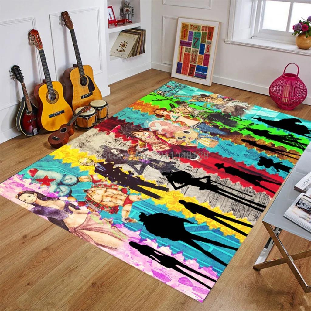 2026 Anime One Piece Japan Cartoon Area Rug Carpet Rug For Living Room Bedroom Sofa Doormat Decoration Kid Play Non-slip Floor