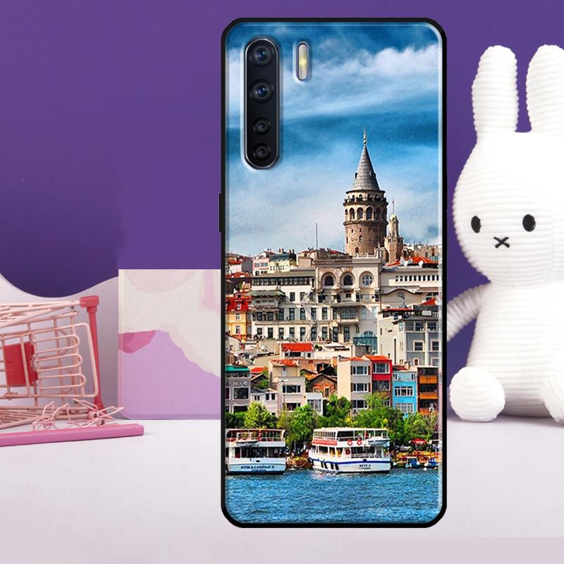 Турция Стамбул Пейзаж Здание Чехол Для Oppo A5 Pro A15 A17 A57 A77 A18 A38 A58 A78 A98 A94 A74 A54 A40 A60 A80 A16 A76 A96
