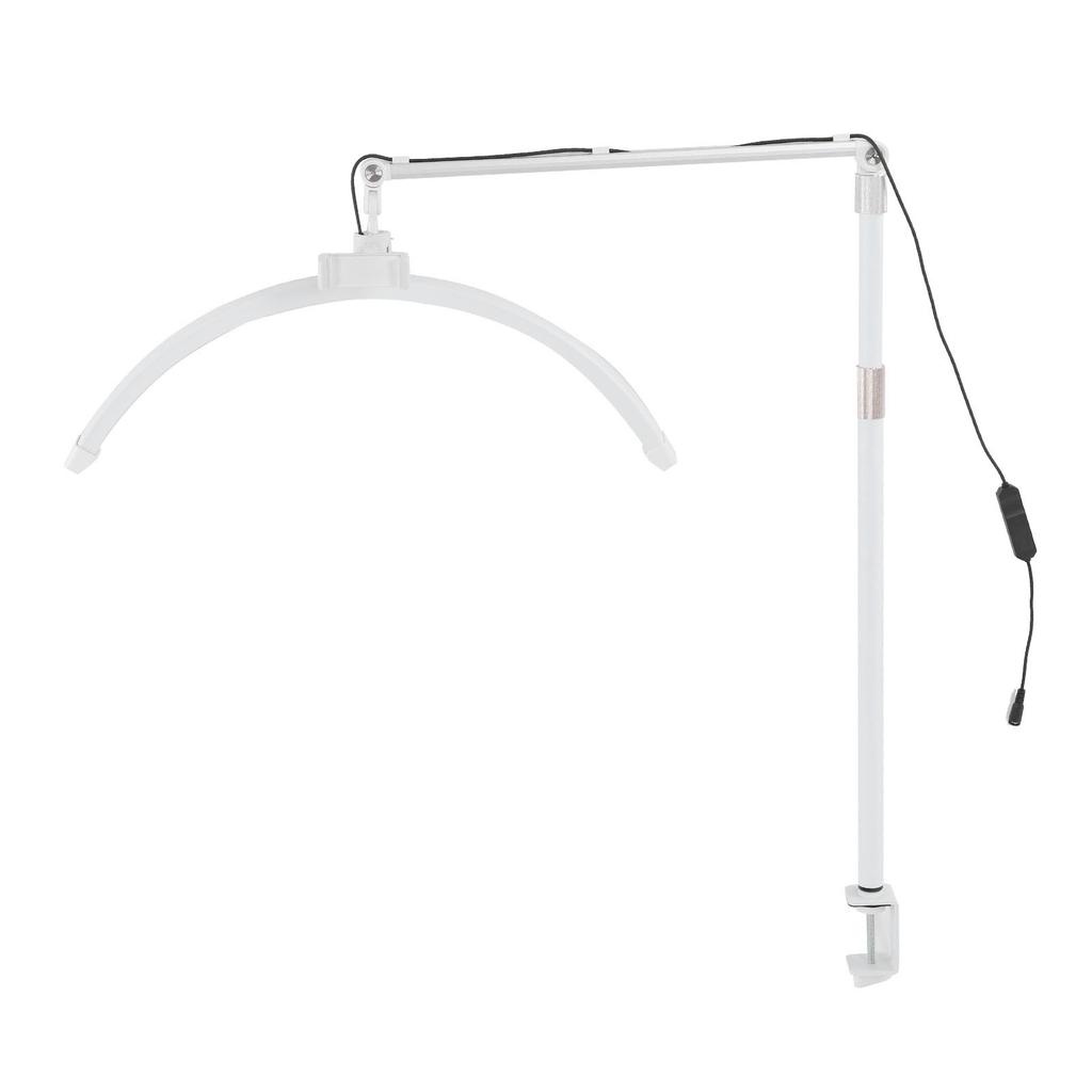 Светодиодный настольный светильник в форме полумесяца 24 дюйма 3200K - 5600K, вращающийся на 360 градусов светильник с телескопической штангой