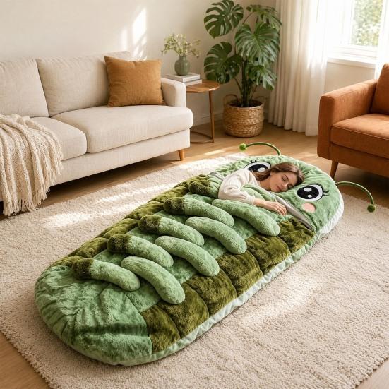 Yousheng Funny Caterpillar Sleeping Bag, Wearable Hugging Cocoon Lounger, Full Body Wrap, Cozy Sleep Sack for Naps Reading Dorm Travel