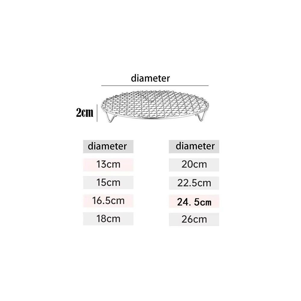 Stainless Steel Air Fryer Rack Stackable BBQ Net Home Kitchen Oven Steamer Cooker