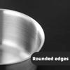 3Pcs Rustless Steel Metal Bowl Round Deep Bowl Food Container Steaming Dish  Kitchen Cooking