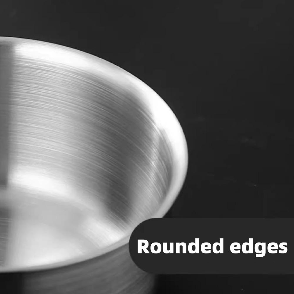 3Pcs Rustless Steel Metal Bowl Round Deep Bowl Food Container Steaming Dish  Kitchen Cooking