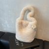 Bag Women'S Autumn And Winter Fashion Plush Mink Hair One Shoulder Hand Bag Simple Large Capacity Bucket Bag