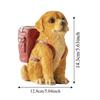 Cute Design Golden Retriever Dog Pen Holder Cartoon Style Creative Sculpture Pen Holder Large Capacity Resin Desktop Organizer