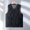 Spring, Autumn and Winter Down Cotton Vest Women's Light and Warm Vest Vest Loose Short Cotton Jacket Liner Elderly Man