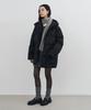 MONGDOL Duck Down String Belted Half Padded Jacket Black Mdjp025Black