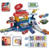 Children'S Police Parking Track Car Pass Building Electric Track Engineering Alloy Car Toys