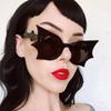 Bat Shape Women Sunglasses Punk Hip Hop Style Halloween Sun Glasses for Men Women High Quality Male Female Sunglass