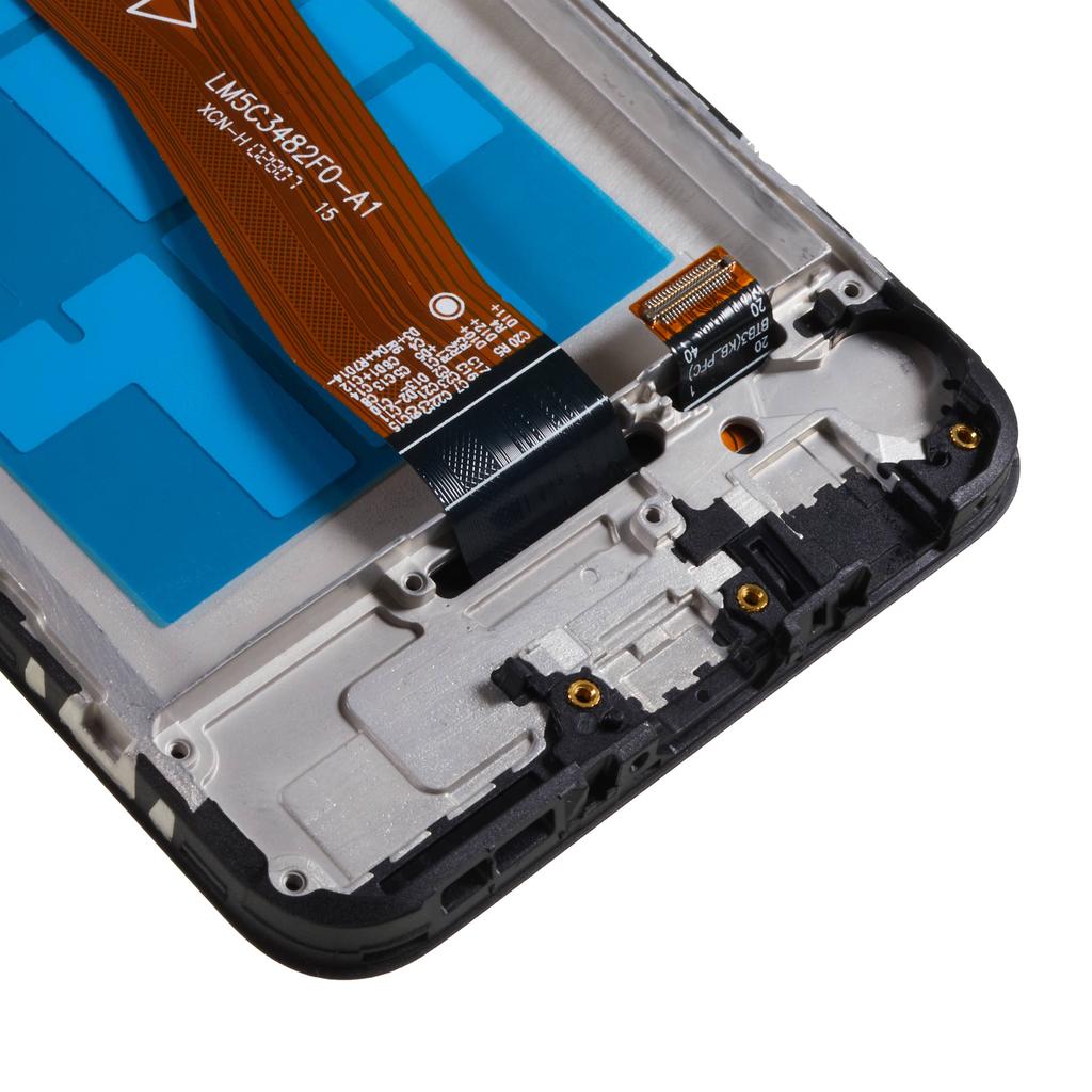 Для Samsung Galaxy A02s (164,2x75,9x9,1 мм) A025 Экран ЖК-дисплея класса B и сборка дигитайзера+Запасная часть с рамкой (без логотипа)