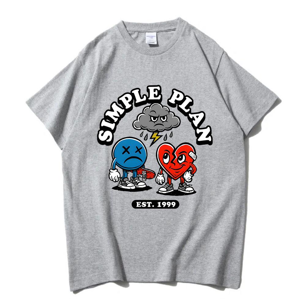 3 ICON CHARACTER T-SHIRT SIMPLE PLAN Band Design Print Tshirts Short Sleeve Cotton O-neck Women Tees Graphic Merch Summer Loose