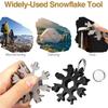 18-в-1 многофункциональный инструмент Snowflake для кемпинга на открытом воздухе, путешествий, приключений, повседневных инструментов для выживания, отверток из нержавеющей стали, открывашек для бутылок