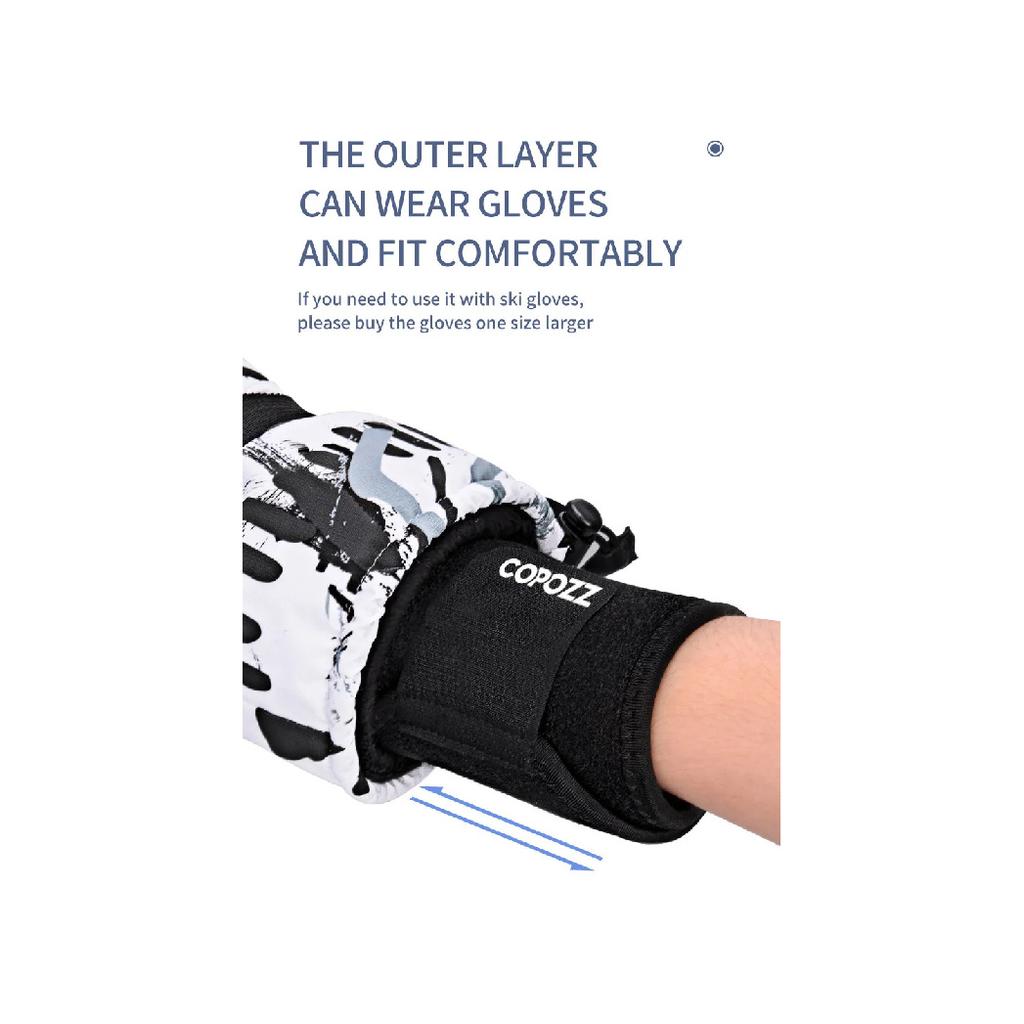 COPOZZ Adjustable Ski Strokes Wrist Gear Hand Protection Roller Palm Pads Protector Snowboard Skating Guard Men Women Child