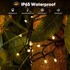 Солнечные гирлянды уличные водонепроницаемые, светодиодные солнечные рождественские огни с 8 режимами освещения, солнечное освещение для дерева для улицы, патио, двора, сада