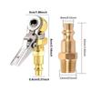 2Pcs Closed Flow Air Pump Inflation Nozzle 1/4inch FNPT Ball Tire Inflator Nozzle  for Air Chucks