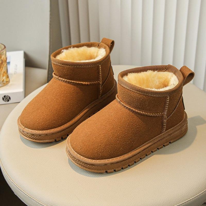 2024 Fashion Children Snow Boots Girls Boys Baby Plush Ankle Boots Kids Winter Warm Cotton Shoes Outdoors Sneakers