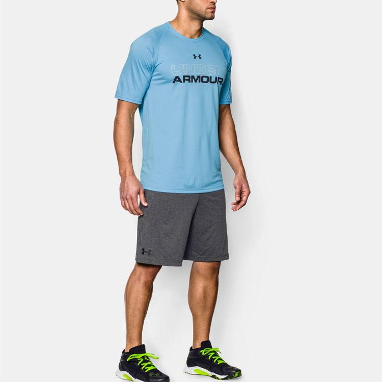 Under Armour Повседневные спортивные шорты для баскетбола, бега, быстросохнущие, облегающие, мужские шорты, темно-серые 1253527-090