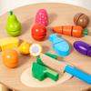 Деревянный Деревянный Игрушка Притворная Игра Симуляция Нарезка Фруктов Овощей Набор Игрушка для Нарезки Фруктов Детская Игра