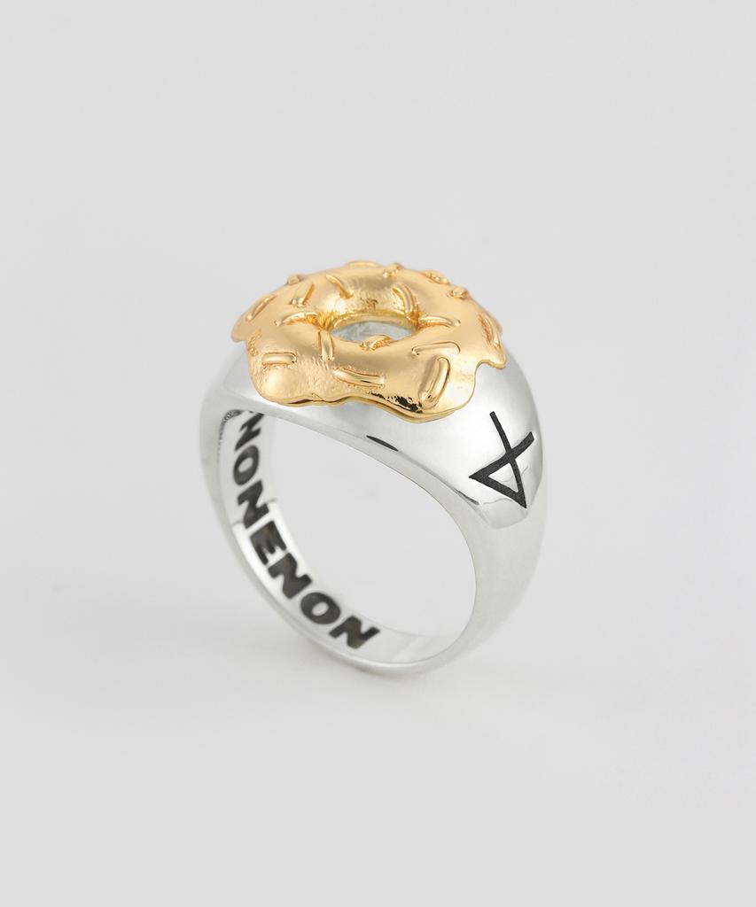Nonenon Кольцо-бублик Серебро925(Покрынное золото 18K)