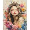 Modern Painting By Numbers Women Flowers On Canvas Wall Decors Gift Canvas Painting Paint Adults Craft