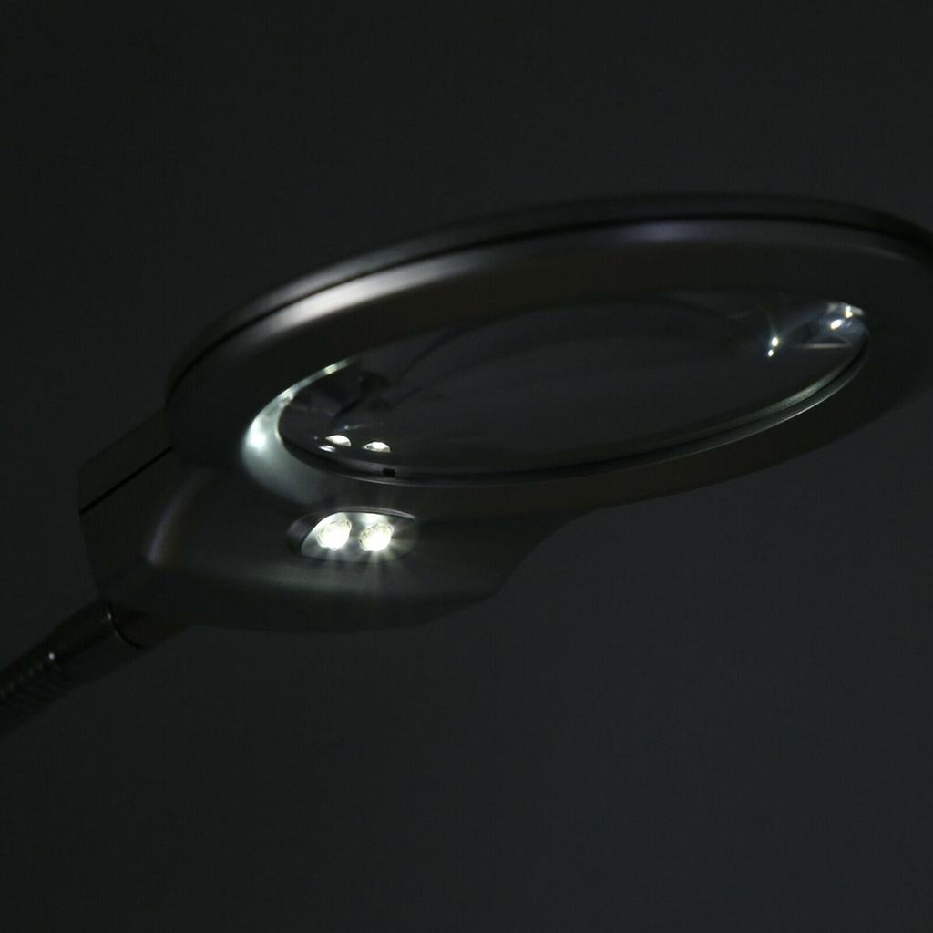 New Clip-on Loupe LED Magnifier Desk Table Magnifying Glass For Reading Repair