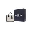 Coach Ace 17 Дизайн с магнитной застежкой Холст и натуральная кожа Наплечная сумка через плечо Маленькая женская сумка Белый Черный CW569-B4WRL
