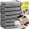 5/10 Pcs Metal Cleaning Cloths, Scratch-Free, Multi-Purpose Wire Dishcloths, Wet or Dry, for Motorcycle and Kitchen Cleaning