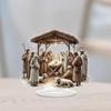 Nativity Scene Ornament Set Figurine Crafts Religious Decor Jesus Statue for
