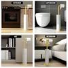 Rust-Proof Stainless Steel Paper Roll Stand Single Pole Floor Standing Paper Dispenser  Bedroom