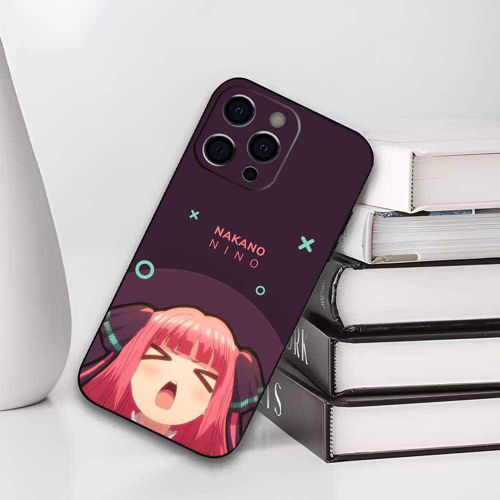 Чехол для телефона с персонажем Аниме N-Нино Н-Накано Для iPhone 17,16,15,14,13,12,11 Plus,Pro Max,XS,Мягкий силиконовый черный чехол
