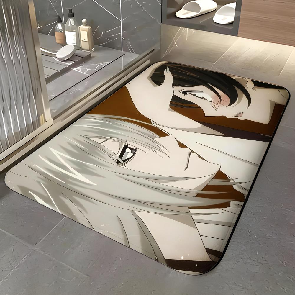 anime K-Kamisama Kiss Floor Mat Soft Flannel Entrance Door Mat Non Slip Absorbent Bathroom Bedroom Floor Rug