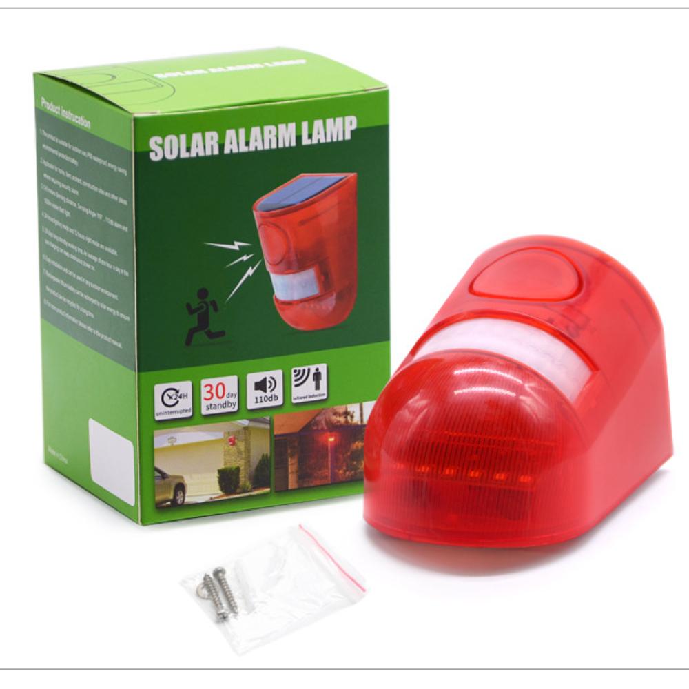 Солнечная звуковая и световая сигнализация с дистанционным управлением Датчик человеческого тела Уличный противоугонный предупреждающий свет Отпугиватель животных
