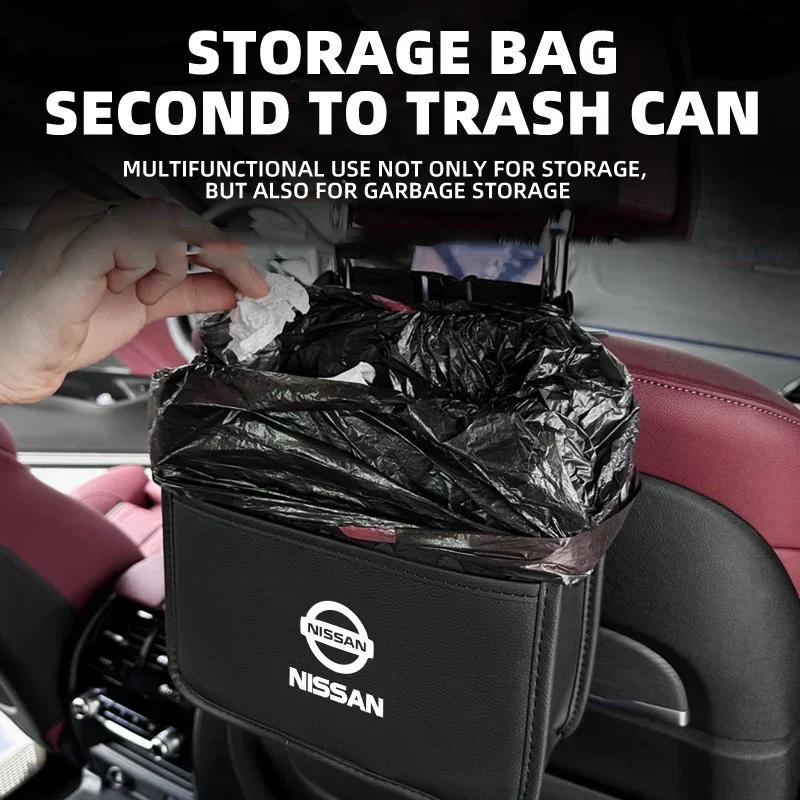2025 For Nissan Car Backseat Storage Box Car Organizer Protector Hanging Storage Bag For Nissan X-trail Qashqai Note Juke Sentra