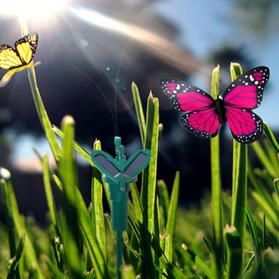 3 шт. летающая порхающая поддельная бабочка на солнечной энергии?Декор садового орнамента