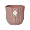 ELHO Round Flower Pot with Wheels Vibes Fold - Ø 35 X H 32 Cm - Indoor - 100% Recycled - Pink