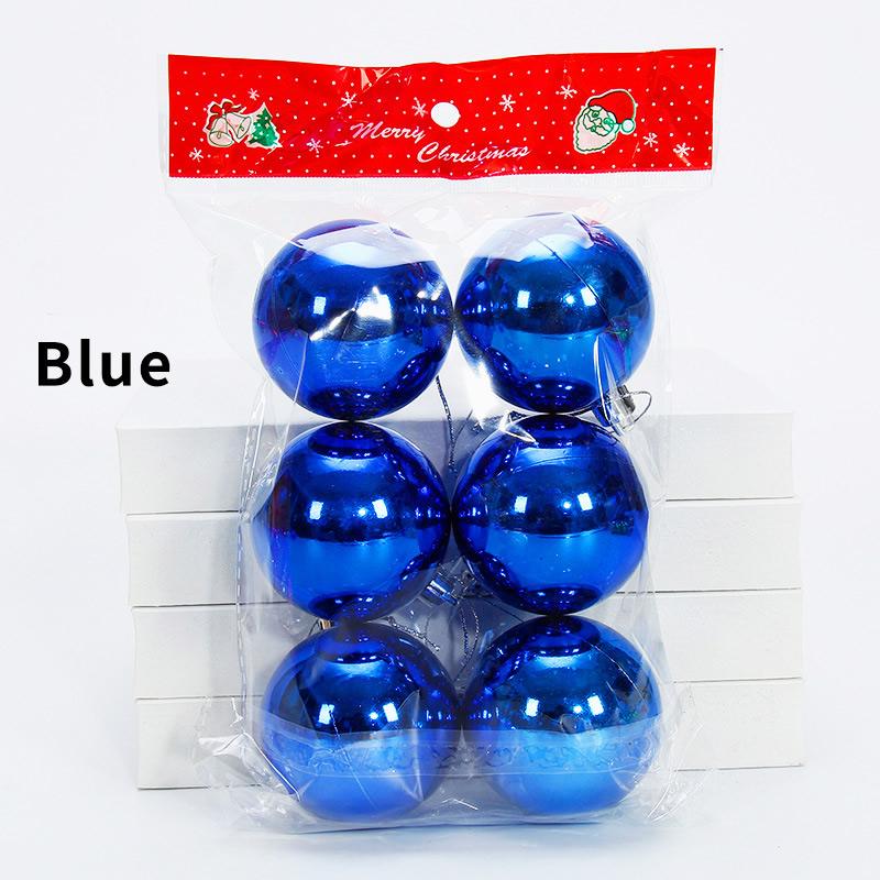 6pcs/Lot 6cm/2.4Inch Christmas Tree Decoration Color Hollow Balls Ornaments Hang Bauble Ball For Home Bar Party Decoration