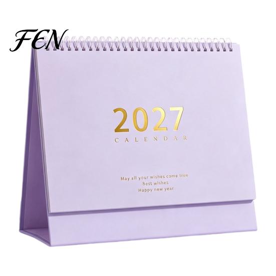 Stable Triangular Base Calendar Desk 2026-2027, Oct 2026-Dec 2027 14-Month Calendar, Large Gift for Colleagues Desktop Planning, Organizing in Family,
