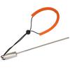 Stainless Steel Diving Stick Pointer Rod Scale Underwater Knock Sticks Accessory with Orange Lanyard