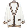 Spring and Autumn Women's Loose Medium Long Cardigan Sweater Lazy Style Sweater Cardigan