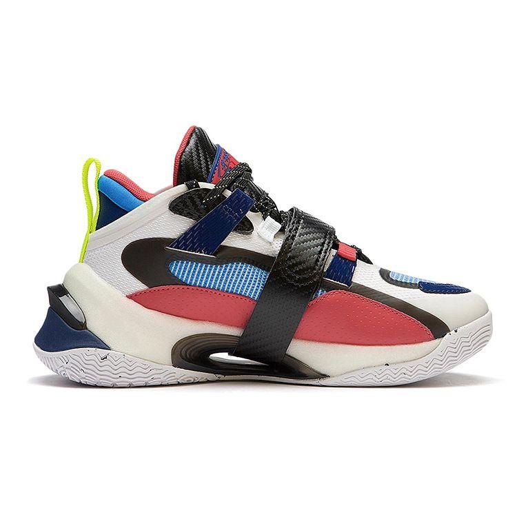 Li Ning Pioneer Spirit Premium 2.5 Low Basketball Shoes Kids Sneaker Black White Blue YKBS048-1